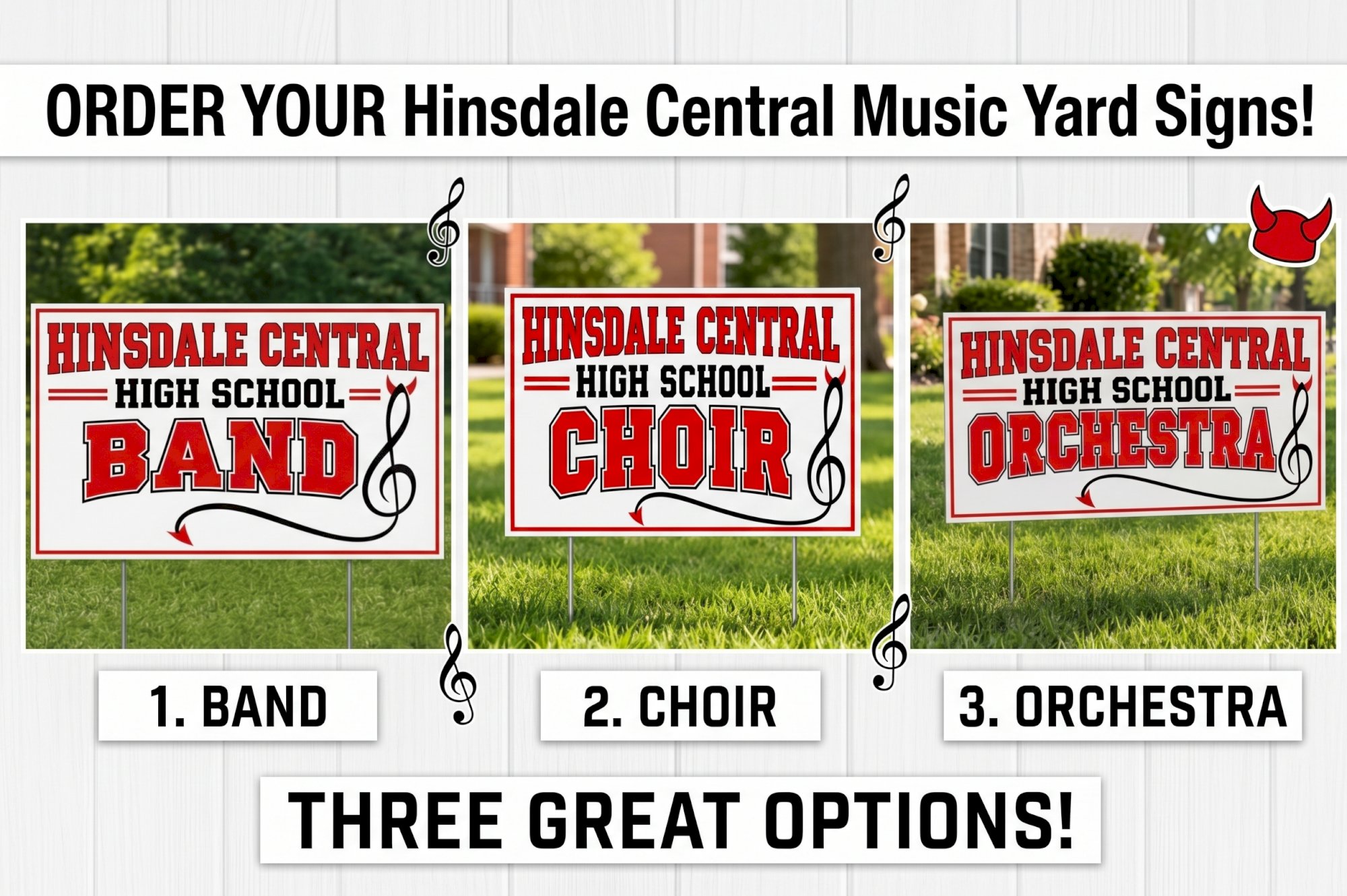 Yard Sign Orders - Show Your Spirit for HCHS MUSIC!